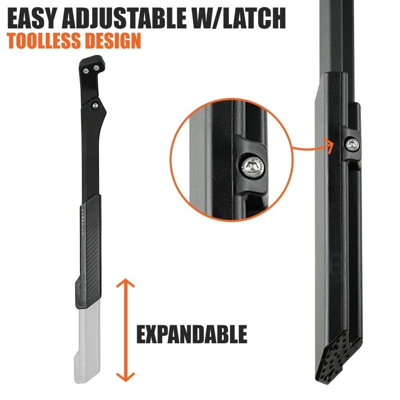 بي في مسند دراجة BV - حامل دراجة جبلية للدراجات مقاس 24-29 بوصة - طول قابل للتعديل، نعل غير قابل للانزلاق، مادة سبائك الألومنيوم - مسند دراجة أسود - Image 3